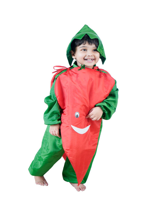 BookMyCostume Carrot Gajar Vegetable Kids Fancy Dress Costume